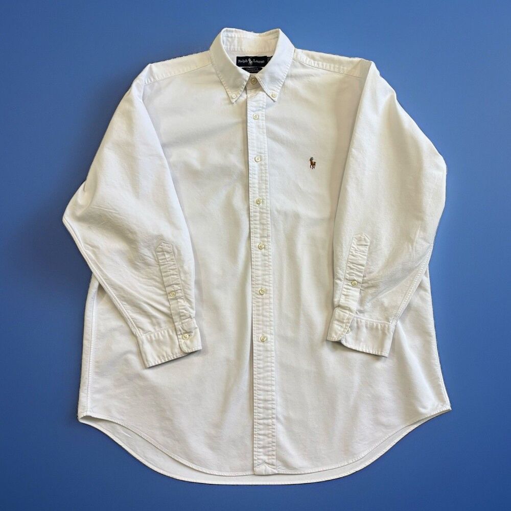 Ralph Lauren White Button-Down Dress Shirt